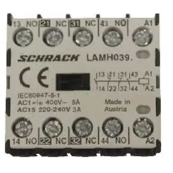   SCHRACK - Micro segédmágneskapcsoló 2Z+2NY, 3A, 24VAC - LAMH0390--