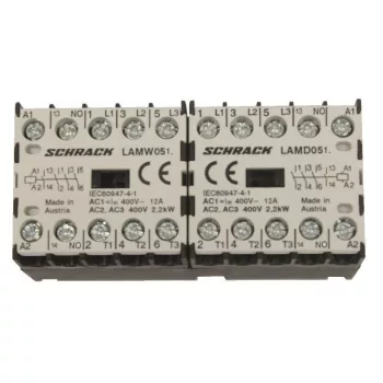   SCHRACK - Micro irányváltó mágneskapcsoló kombináció 2,2kW/24VAC, 1Z - LAMW0510--