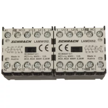   SCHRACK - Micro irányváltó mágneskapcsoló kombináció 2,2kW/400VAC, 2NY - LAMW0524--