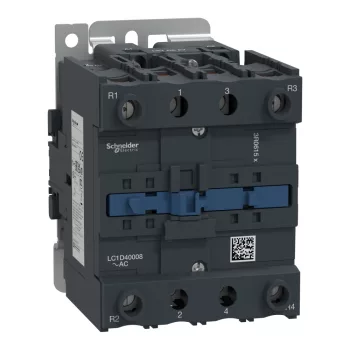   SCHNEIDER LC1D40008P7 - AC mágneskapcsoló, 60A (AC1), csavaros csatlakozású, 2Z+2NY pólusú, 230V 50/60Hz