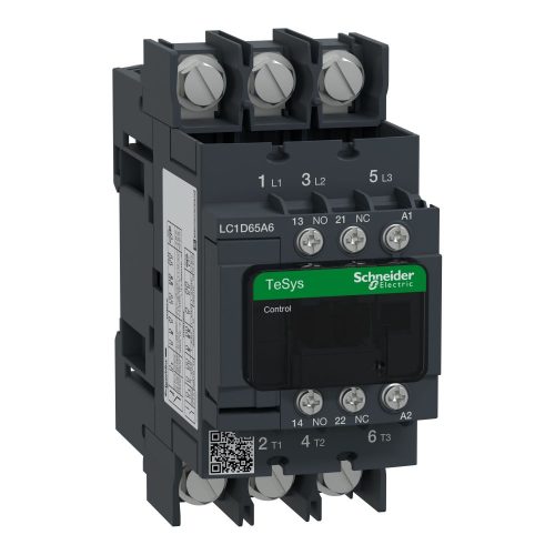 SCHNEIDER LC1D65A6F7 - 3pólusú mágneskapcsoló sarus (AC3, 400V 65A), tek. 110V AC 50/60Hz