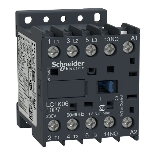 SCHNEIDER LC1K0610P7 - Mágneskapcsoló 6A, 1 záró, AC, 50/60 Hz