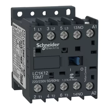   SCHNEIDER LC1K1210M7 - Mágneskapcsoló 12A, 1 záró, AC, 50/60 Hz