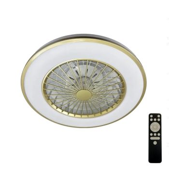   LED mennyezeti lámpa OPAL + mennyezeti ventilátor + távvezérlő 48W - LCL6347