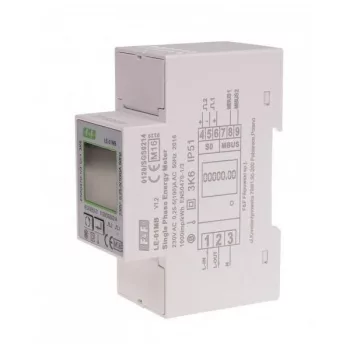   F&F Filipowski - LE-01MB MID - Fogyasztásmérő DIN sínre, direkt egyfázisú MID hitelesített, LCD, M-busz, 2 modul - HD Hungária - LE-01MB