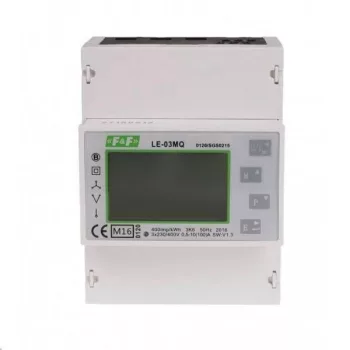   F&F Filipowski - LE-03MQ MID - Fogyasztásmérő DIN sínre, 3 fázisú MID hitelesített LCD  direktmérő, 100A, 4.5 modul  RTU MODBUS kétirányú - HD Hungária - LE-03MQ