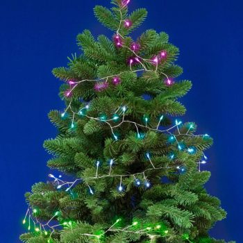   SOMOGYI ELEKTRONIC - LEDS120V-C - iSparkle microLED-es cluster fényfüzér, SMART, RGB, 120 LED, IP44