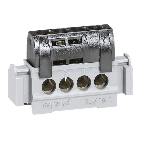 LEGRAND-004850 Lexic elosztókapocs IP2 4 fázis csatlakozás fekete