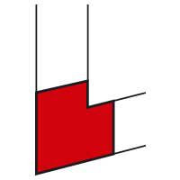 LEGRAND-010768 DLP lapos kanyarelem 80x65 mm-es csatornához PVC