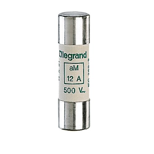 LEGRAND-014012 Lexic hengeres olvadóbiztosító 12A aM 14 x51 ütőszeg nélkül