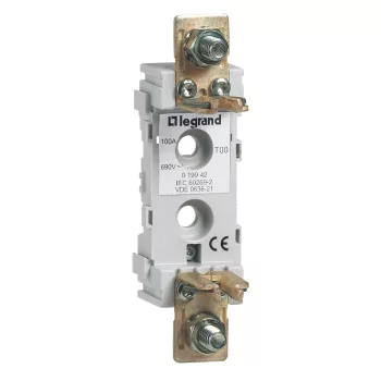   LEGRAND-019942 Legrand késes aljzat 000/00 1P 100A M8 kalapsínre is rögzíthető