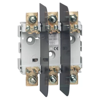   LEGRAND-019943 Legrand késes aljzat 000/00 3P 100A M8 kalapsínre is rözíthető