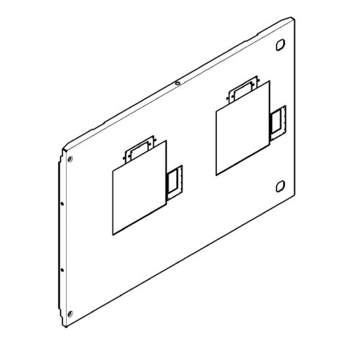 LEGRAND-021069 XL3 előlap 400mm 24mod DPX3630+motoros forrásátkapcsoló csuklópántos