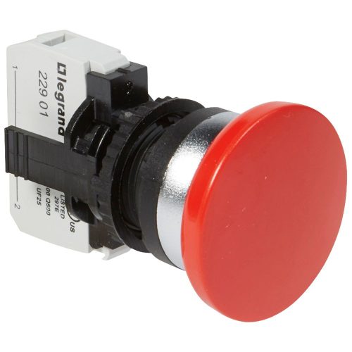 LEGRAND-023716 Osmoz gombafejű nyomógomb - Ny - piros Ø40