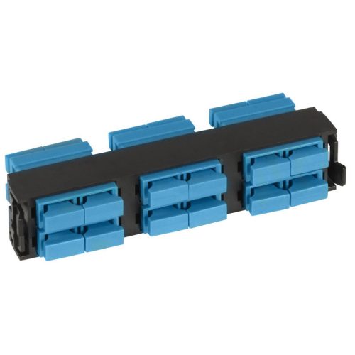 LEGRAND-032111 LEGRAND optikai patch modul 6xSC duplex monomódusú címkével és címketartóval fekete LCS3
