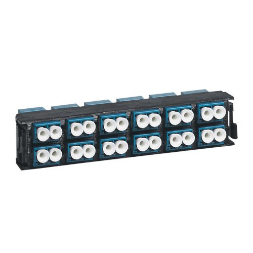 LEGRAND-032115 LEGRAND optikai patch modul 12xLC duplex monomódusú címkével és címketartóval fekete LCS3