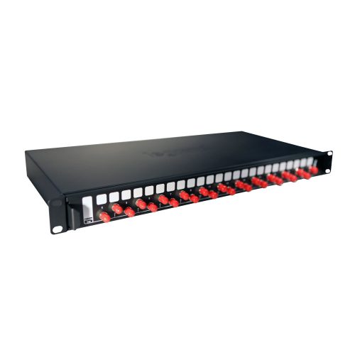 LEGRAND-032163 LEGRAND optikai patch panel kihúzható 24xST szimplex (48xFO szál beköthető) multimódusú LCS3