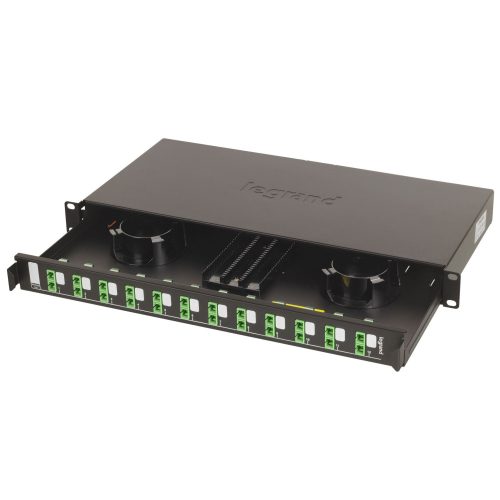 LEGRAND-032166 LEGRAND optikai patch panel kihúzható 12xSC/APC duplex (24xFO szál beköthető) monomódusú LCS3