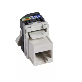   LEGRAND-033160 LEGRAND RJ45 Keystone port Cat5e árnyékolatlan (UTP) LCS2 gyorscsatlakozós (fehér) 180° 100MHz 1Gigabit