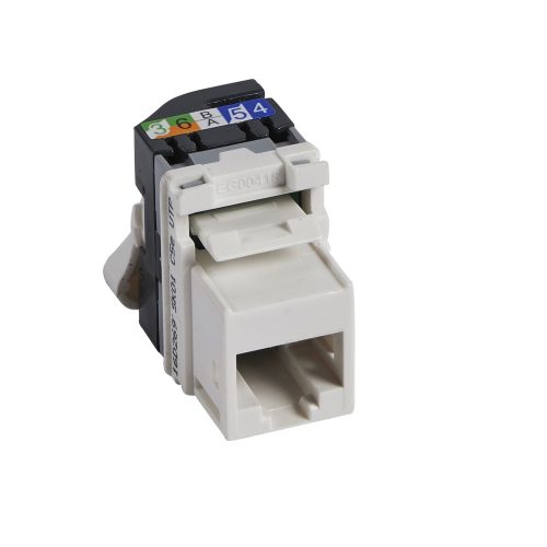 LEGRAND-033161 LEGRAND RJ45 Keystone port Cat6 árnyékolatlan (UTP) LCS2 gyorscsatlakozós (fehér) 180° 250Mhz 1Gigabit