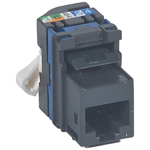 LEGRAND-033181 LEGRAND RJ45 Keystone port Cat6 árnyékolatlan (UTP) LCS2 gyorscsatlakozós 180° 250Mhz 1Gigabit