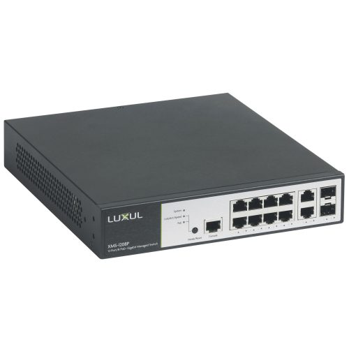 LEGRAND-033490 LEGRAND 19" POE switch 8xRJ45, 2xRJ45 UP, 2xRJ45 SFP, menedzselhető