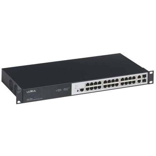 LEGRAND-033492 LEGRAND 19" POE switch 24xRJ45, 2xRJ45 UP, 2xRJ45 SFP, menedzselhető
