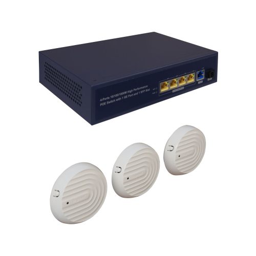 LEGRAND-033494 LEGRAND POE switch 1Gbps, SFP, 4xRJ45 downlink IEEE 802.3af/at + 3x WiFi AP(kat.szám 0 335 23)