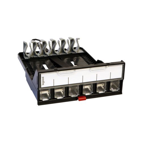 LEGRAND-033766 LEGRAND üres patch kazetta 6xRJ45 LCS3 port fogadására, porvédő retesszel Cat5e..Cat8