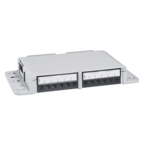 LEGRAND-033796 LEGRAND üres moduláris patch doboz 12xRJ45 LCS3 port fogadására szürke LCS3