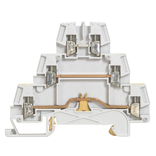 LEGRAND-037152 Viking3 fázis 2,5mm2 aktor sorkapocs szürke fémtalp, PNE 3 emeletes csavarral 