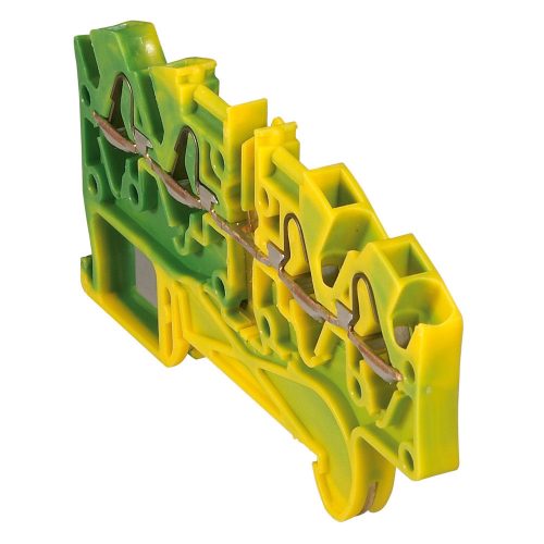 LEGRAND-037212 Viking3 védőföld sorkapocs 2,5mm2 4 vezetékes 2-2 be/kiment fémtalap 1 em. rugós