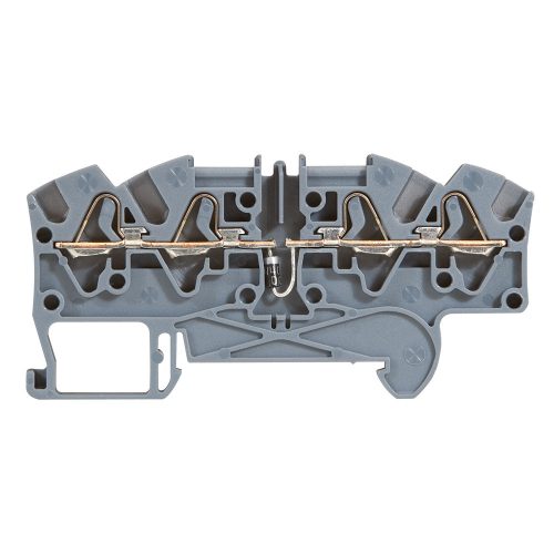LEGRAND-037254 Viking3 fázis4mm2 diódás sorkapocs 4 vezetékes,2-2 be/ki szürke 1 emeletes rugós