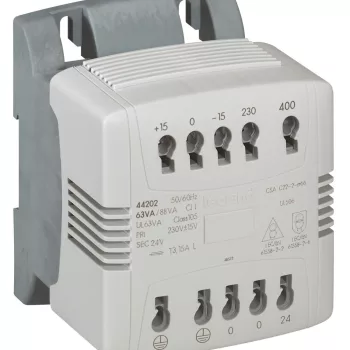 LEGRAND-044202 Legrand transzformátor 1F 230-400V/24V 63VA