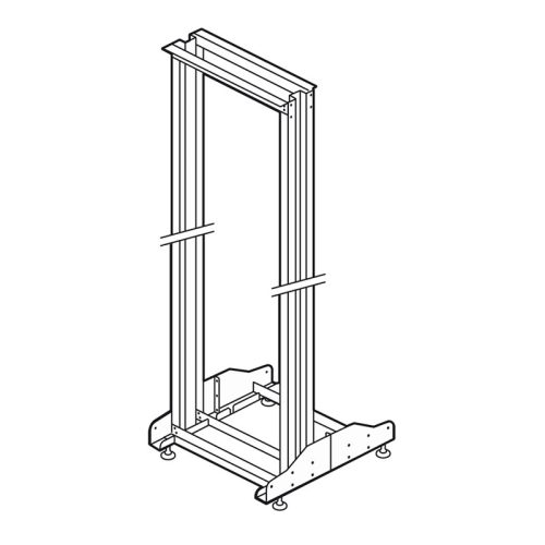 LEGRAND-046395 LEGRAND nyitott rack 19" 42U MAG: 1956 SZÉL: 540 MÉLY: 640 szürke két tartóbordás MAX: 300 kg LinkeoRACK