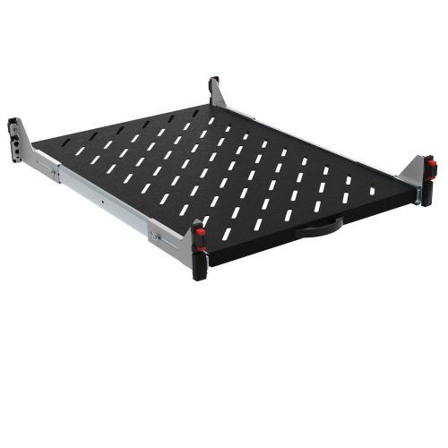 LEGRAND-046508 LEGRAND tálca kihúzható 1U-19" 4 ponton rögzíthető gyorspánttal MÉLY: 425 MAX: 50 kg fekete LCS2