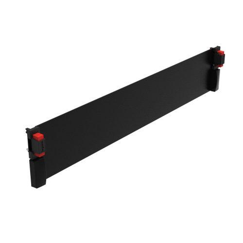 LEGRAND-046539 LEGRAND előlap acél tömör 2U-19" gyorspántos rögzítés fekete LCS2