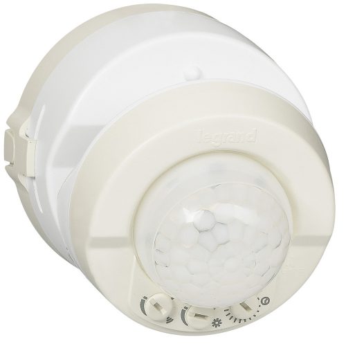 LEGRAND-048898 LM - PIR mozgásérzékelő, 360°, IP55, oldalfal/mennyezet felületére szerelhető, dönthető kialakítás (állítható), fehér