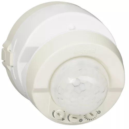 LEGRAND-048898 LM - PIR mozgásérzékelő, 360°, IP55, oldalfal/mennyezet felületére szerelhető, dönthető kialakítás (állítható), fehér