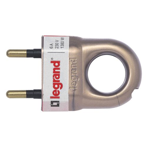 LEGRAND-050164 2P csatlakozódugó 6A, bronz műanyag