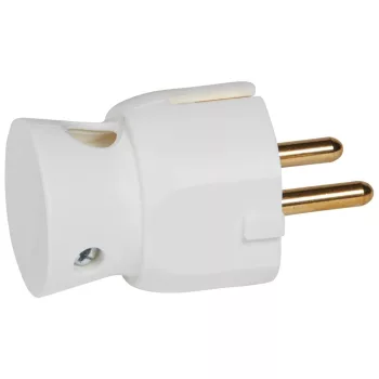   LEGRAND-050316 2P+F földelt, oldalsó bekötésű műanyag csatlakozódugó, fehér
