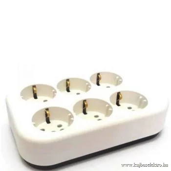   LEGRAND-053424 Legrand 6x2P+F elosztósor vezeték nélküli, fehér