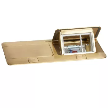   LEGRAND-054017 Pop-up felnyíló süllyesztett padlódoboz 6 (2×3) modul, sárgaréz, üres