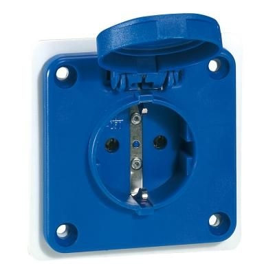 LEGRAND-057672 P17 Tempra háztartási aljzat kék