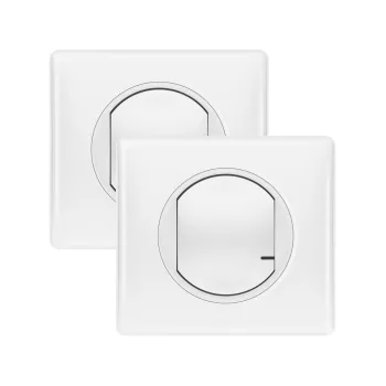   LEGRAND Céliane with Netatmo okos előre párosított szett váltókapcsolás kialakításához: kapcsoló/dimmer (végrehajtó, nulla vezető nélkül) + kapcsoló (elemes táv