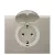 LEGRAND-068440 Céliane 2P+F csatlakozóaljzat burkolat, csapófedeles, titán