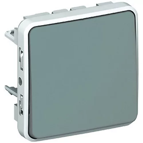 LEGRAND Plexo 55 egypólusú nyomó átkapcsoló, 10A, szürke
