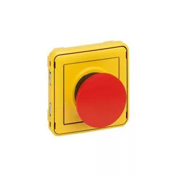 LEGRAND Plexo 55 vészleállító, N/C, szürke/sárga