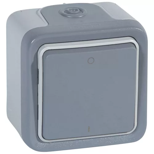 LEGRAND Plexo 55 falonkívüli kétpólusú kapcsoló, szürke