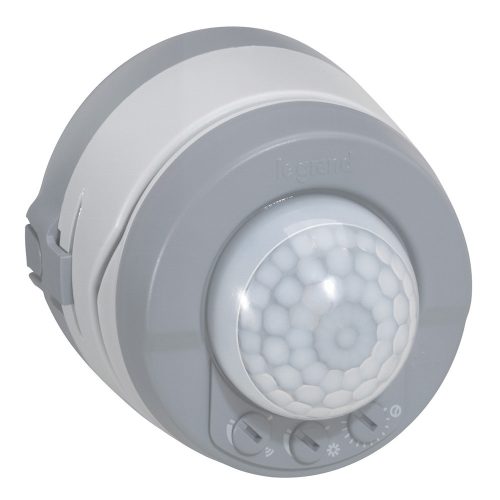 LEGRAND-069740 LM - PIR mozgásérzékelő, 360°, IP55, oldalfal/mennyezet felületére szerelhető, dönthető kialakítás (állítható), szürke